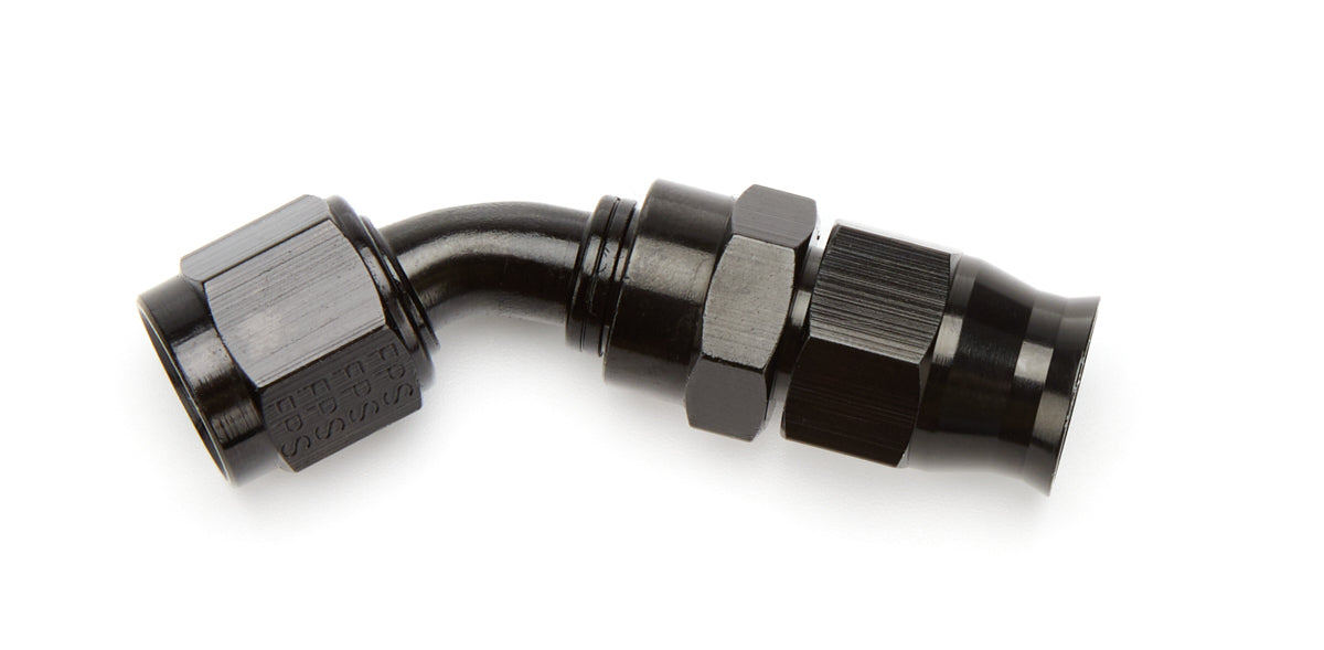 Aeromotive 6an 45-Deg PTFE Hose End Black Anodized - 15351
