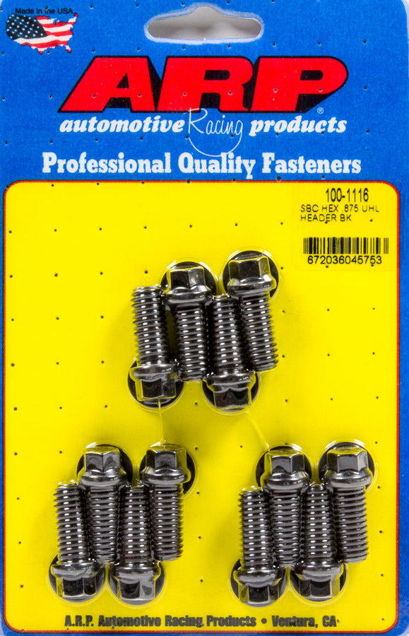 ARP Header Bolt Kit - 6pt. 3/8 x .875 UHL (12) - 1001116