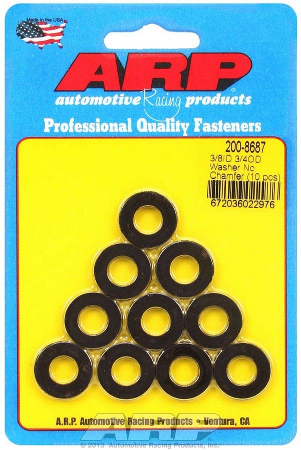 Black Washers - 3/8 ID x 3/4 OD (10) - 2008687