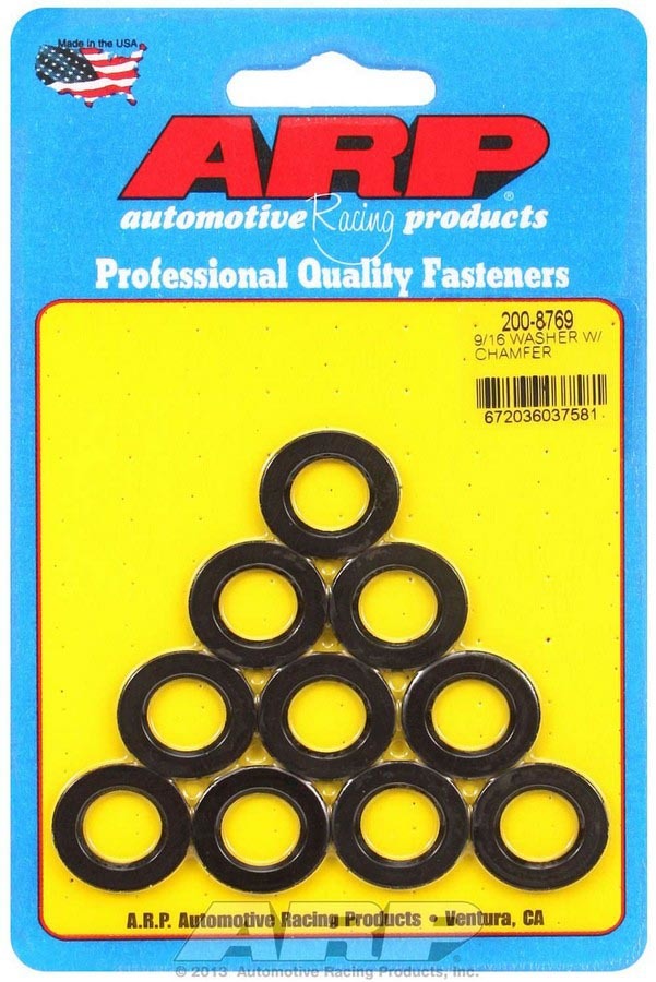 Black Washers - 9/16 ID x 1.00 OD Chamfer (10) - 2008769