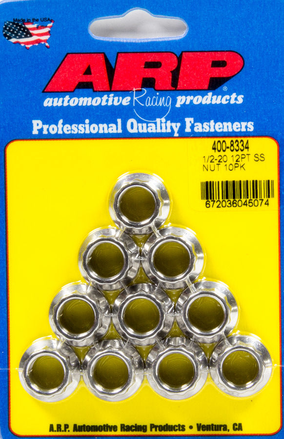S/S 1/2-20 12pt. Nuts 10pk - 4008334
