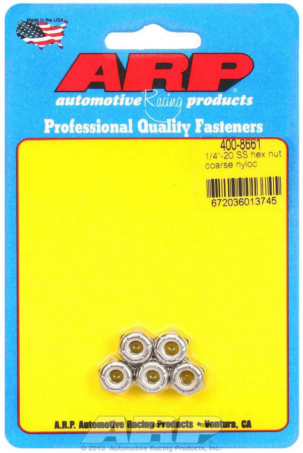 S/S Hex Nyloc Nuts 1/4-20 (5) - 4008661