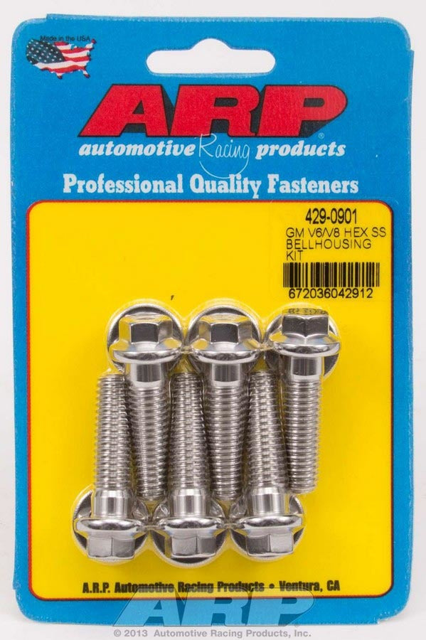 ARP S/S S/S Bellhousing Bolt Kit - 6pt. GM V6/V8 - 4290901