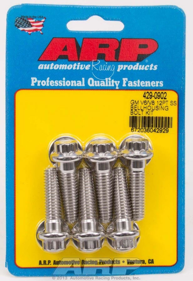 ARP S/S S/S Bellhousing Bolt Kit - 12pt. GM V6/V8 - 4290902