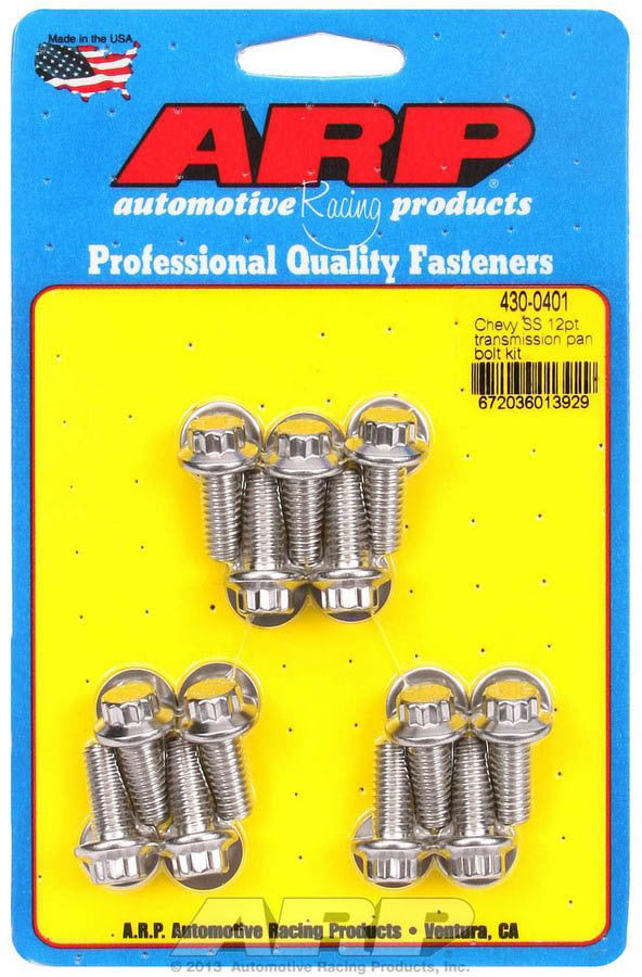 ARP S/S S/S Trany Pan Bolt Kit 12pt. - 4300401