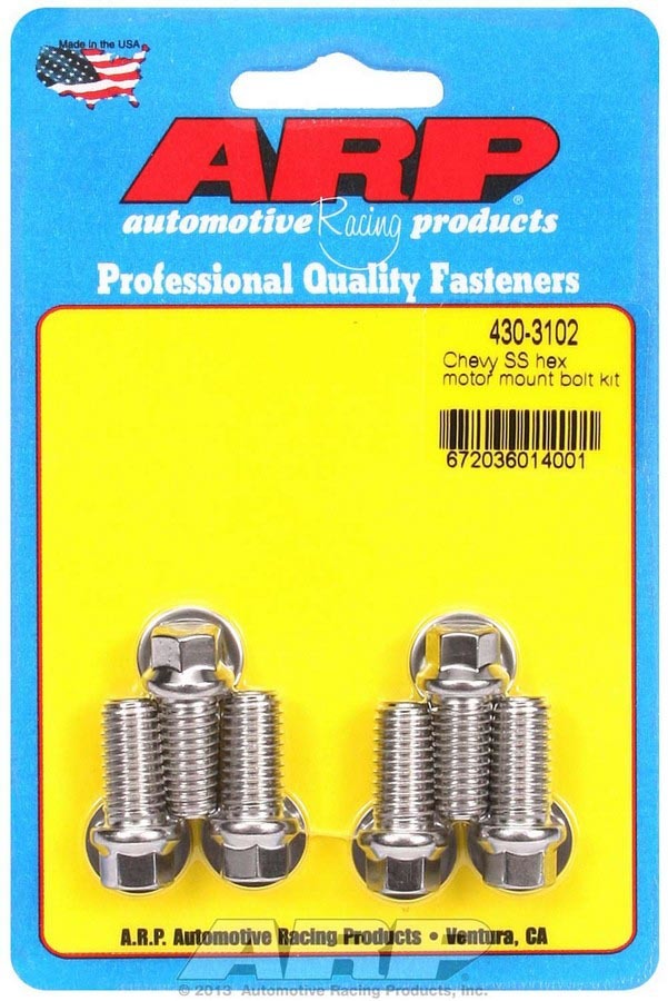 ARP Chevy S/S Motor Mount to Block Bolt Kit - 6pt. - 4303102
