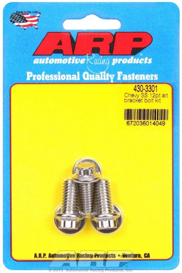ARP S/S S/S Chevy Alternator Bracket Bolt Kit 12pt. - 4303301