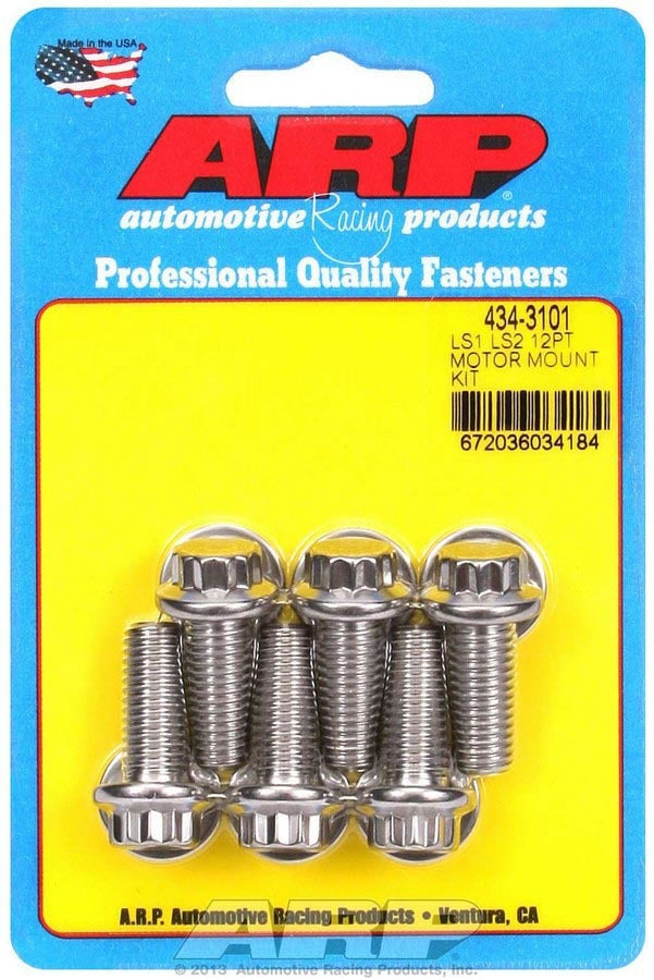 ARP S/S S/S Motor Mount Bolt Kit 12pt. LS1/LS2 - 4343101