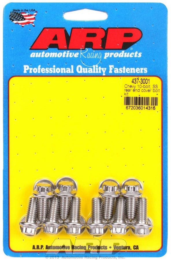 ARP S/S S/S Rear End Cover Bolt Kit - 10-Bolt Chevy - 4373001