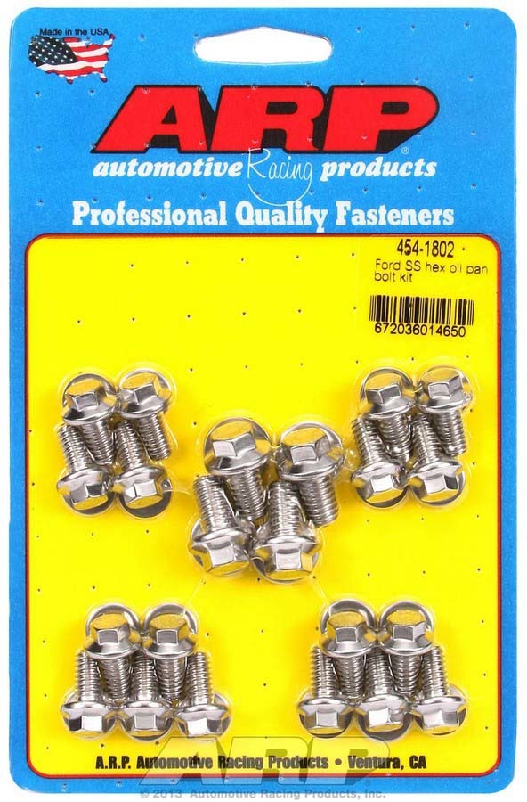ARP S/S Ford S/S Oil Pan Bolt Kit 6pt. - 4541802