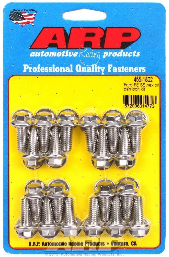 ARP BBF S/S BBF S/S Oil Pan Bolt Kit 6pt. - 4551802