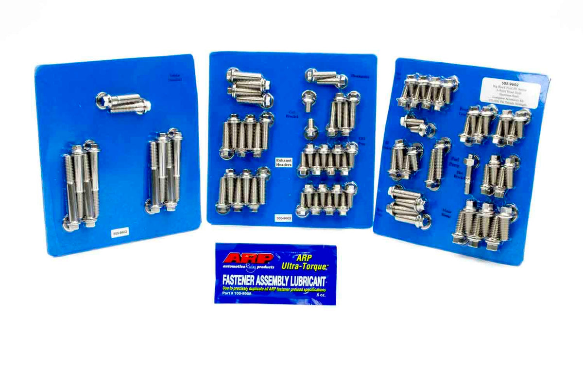 ARP Engine Blt Kit Ford Fe Hex Stainless - 5559602
