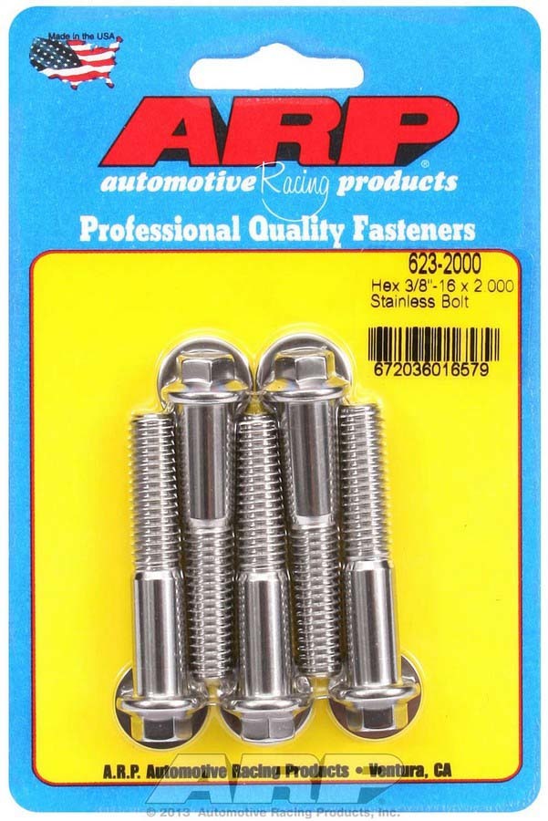 ARP S/S S/S Bolt Kit - 6pt. (5) 3/8-16 x 2.000 - 6232000
