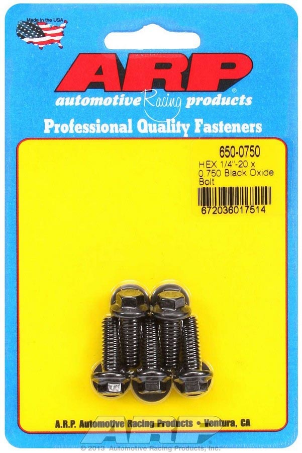 ARP Bolt Kit - 6pt. (5) 1/4-20 x .750 - 6500750