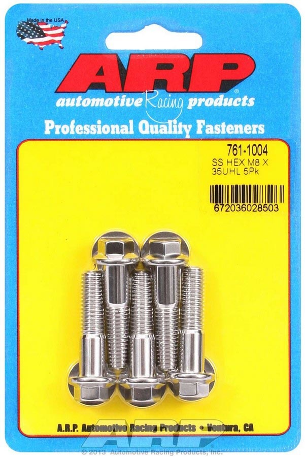 ARP S/S S/S Bolt Kit - 6pt. (5) 8mm x 1.25 x 35mm - 7611004
