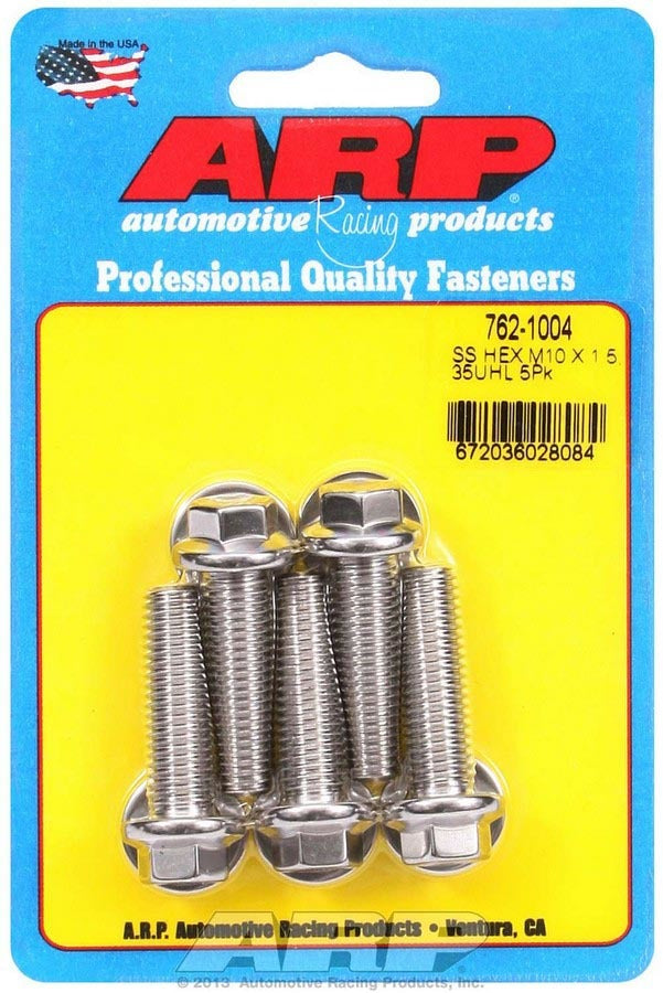 ARP S/S S/S Bolt Kit - 6pt. (5) 10mm x 1.5 x 35mm - 7621004
