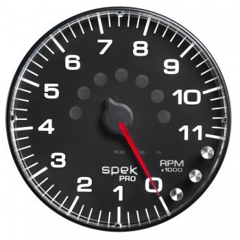 AutoMeter Spek-Pro 5in Tach w/ Shift Light & Peak Mem. - P239328