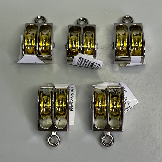 Campbell Hausfeld CAMPBELL (5 PACK) Dual Sheave Rigid Eye Pulley Die Cast Zinc Alloy 1" T7655212N