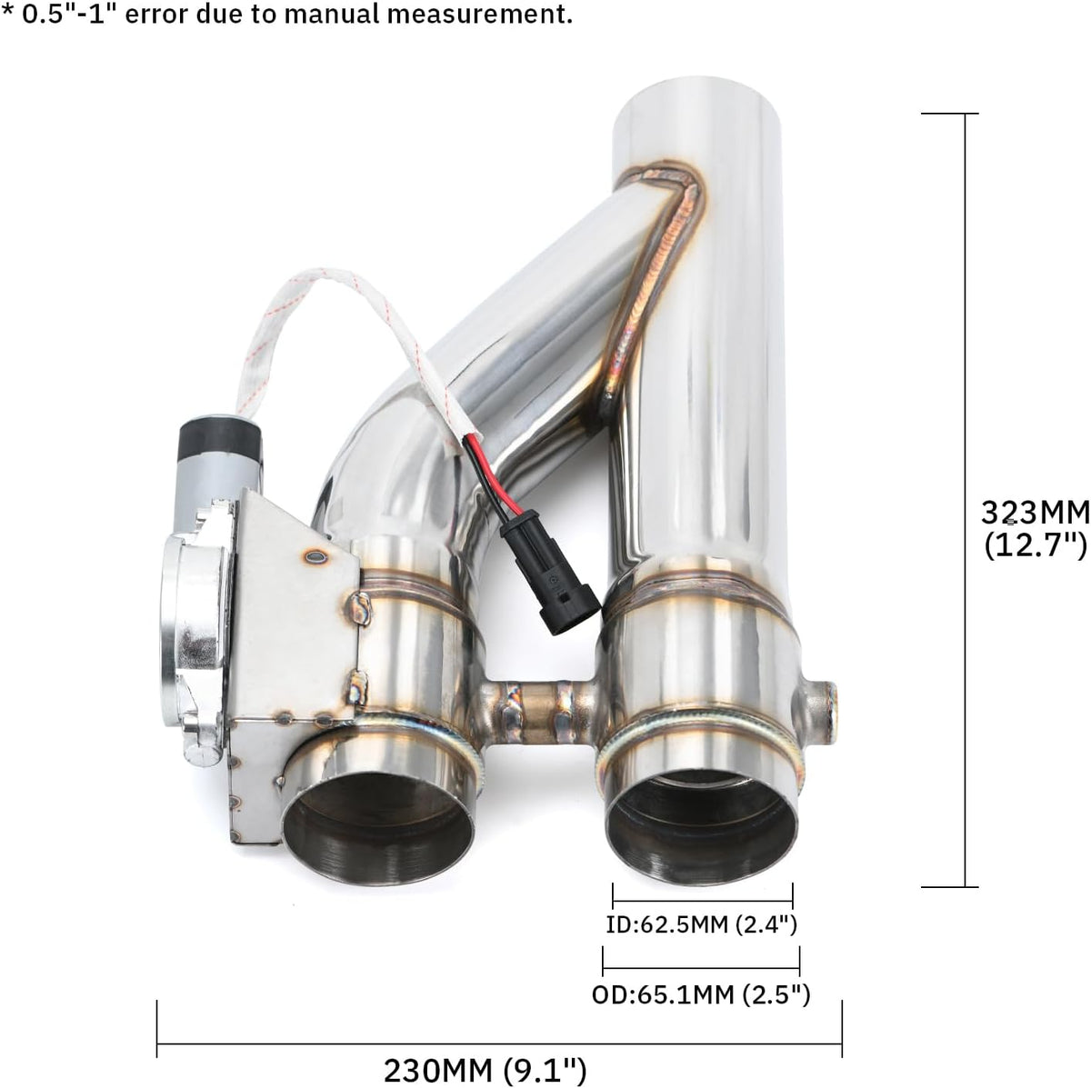Bull Boost Universal 2.5 Inch Stainless Steel Exhaust Valve Pipe Kit