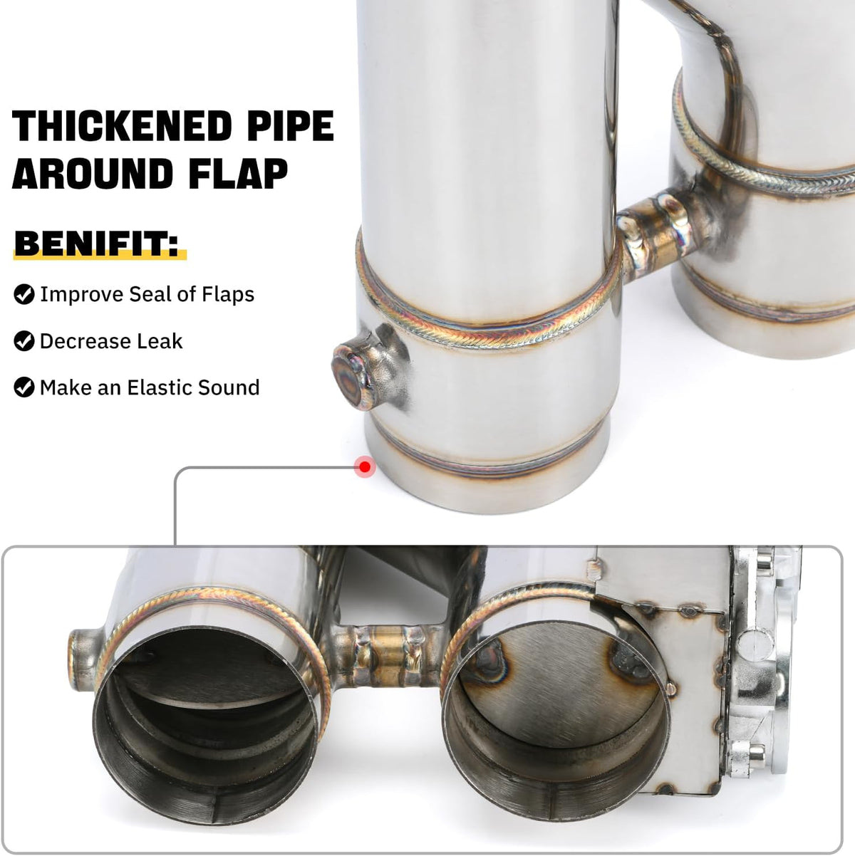 Bull Boost Universal 2.5 Inch Stainless Steel Exhaust Valve Pipe Kit