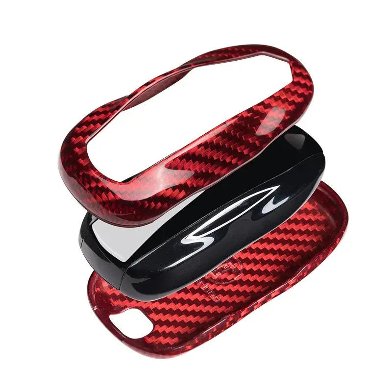 Teskay Carbon Fiber Key Fob Cover For Tesla Model S（2012-2018)