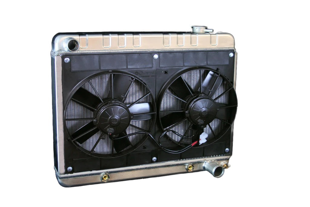 Radiator w/Fans Nova 62-67 Auto Trans Raw - 324139010A