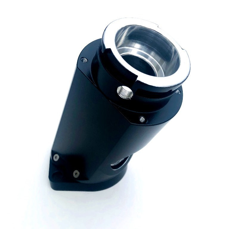 Billet Water Filler Neck - Angled Black - 3300001B