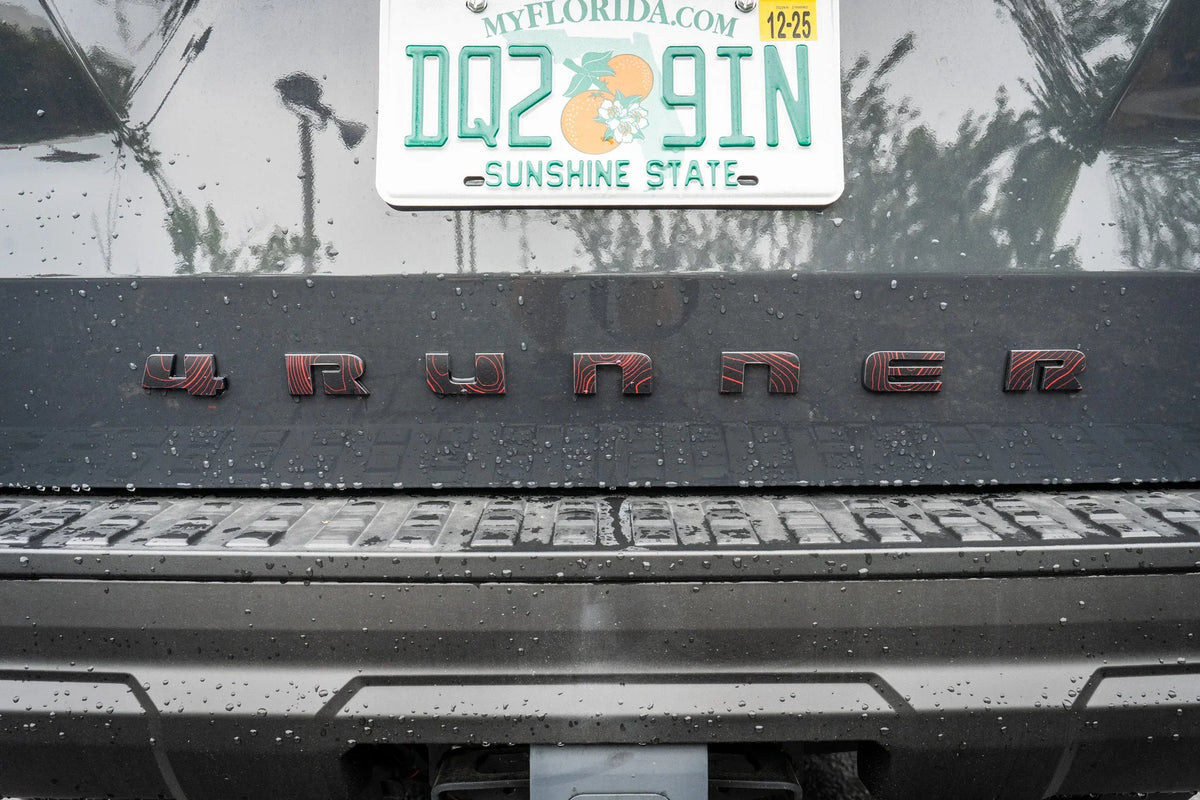 4RUNNER Topographic Rear Liftgate Emblem Overlays - 2025+ 4Runner