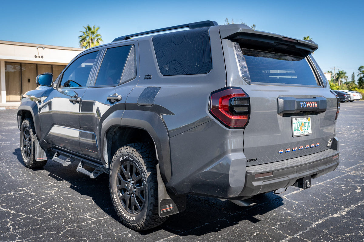 USA Topographic Sliding Rear Window Trim Overlays - 2025+ 4Runner