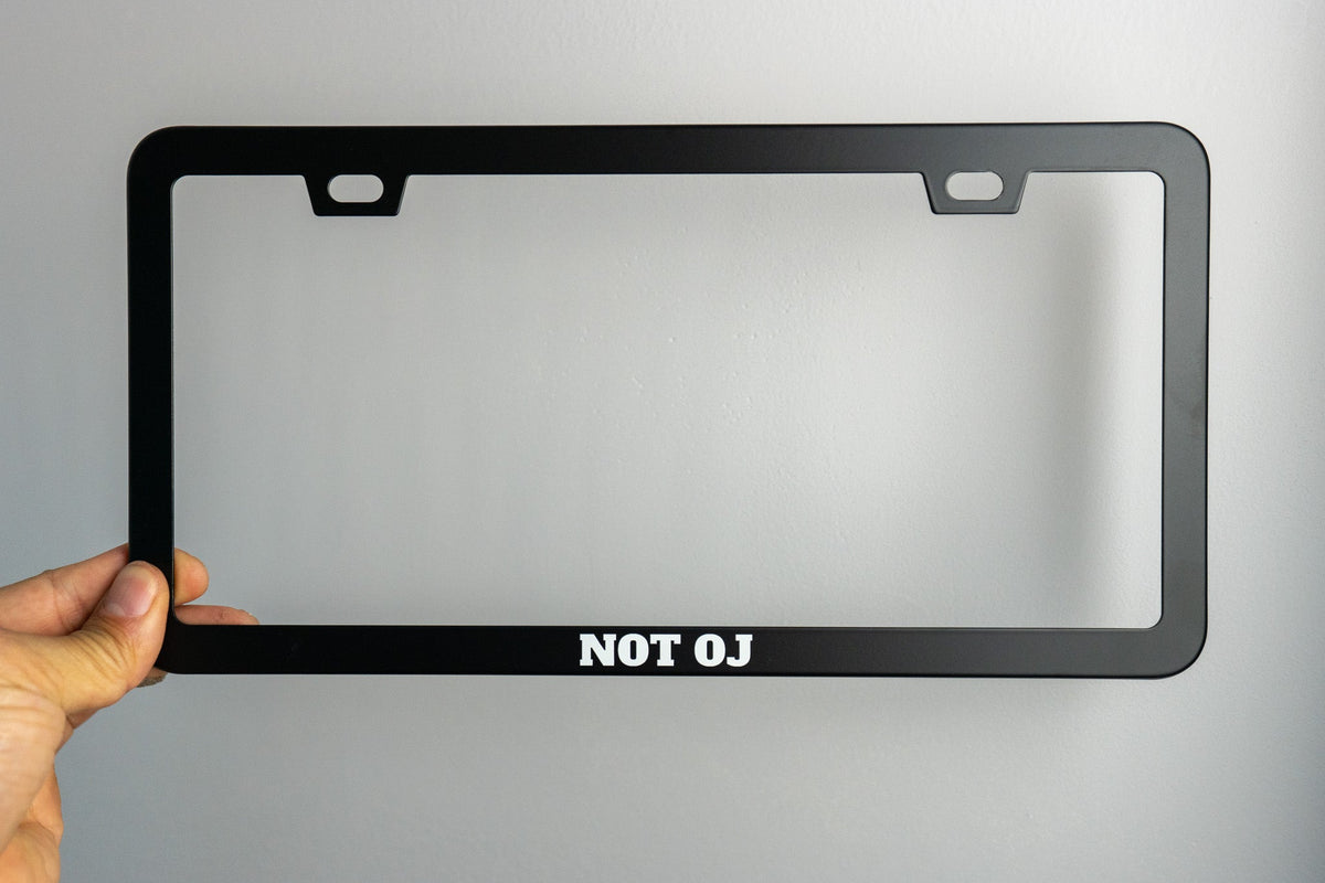 USA Slim "NOT OJ" License Plate Frame (Pair)