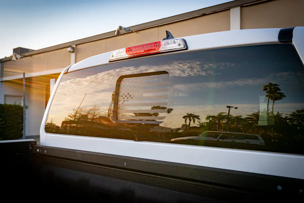 USA American Flag Rear Window Overlay - 2024+ Ranger w/ Small Center Rear Window
