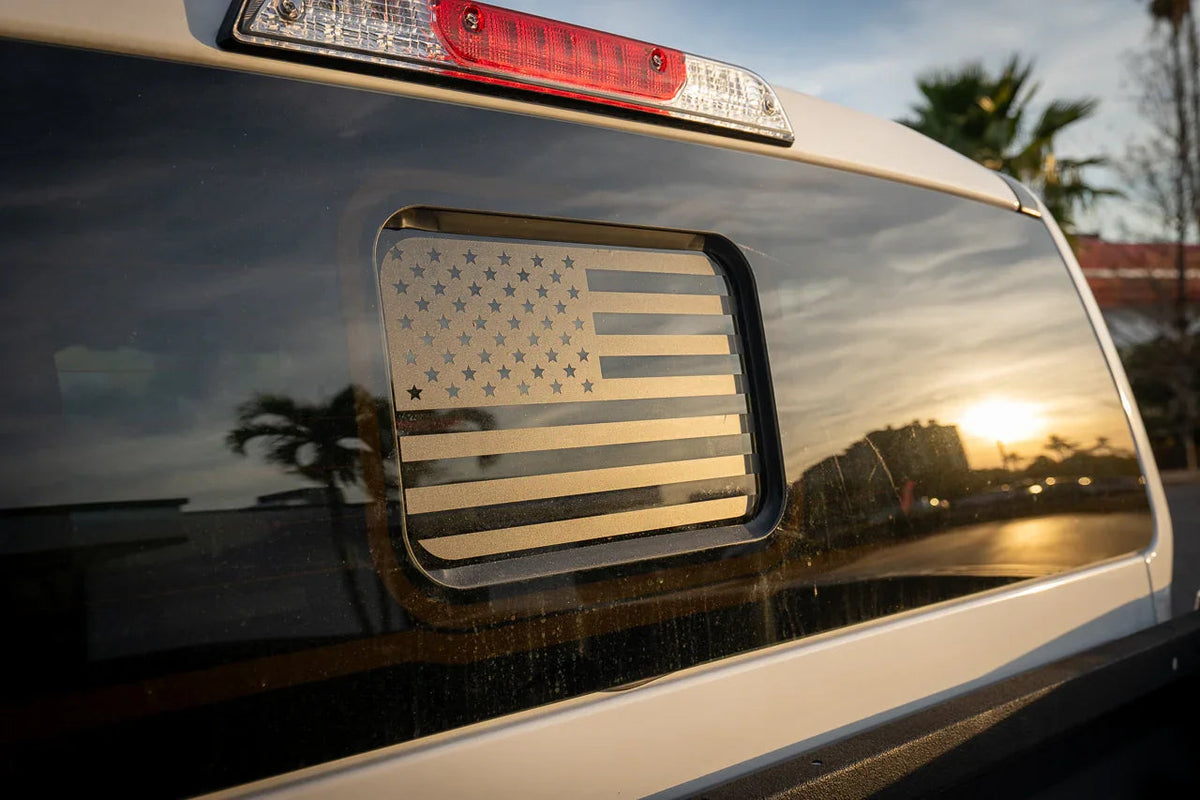 USA American Flag Rear Window Overlay - 2024+ Ranger w/ Small Center Rear Window