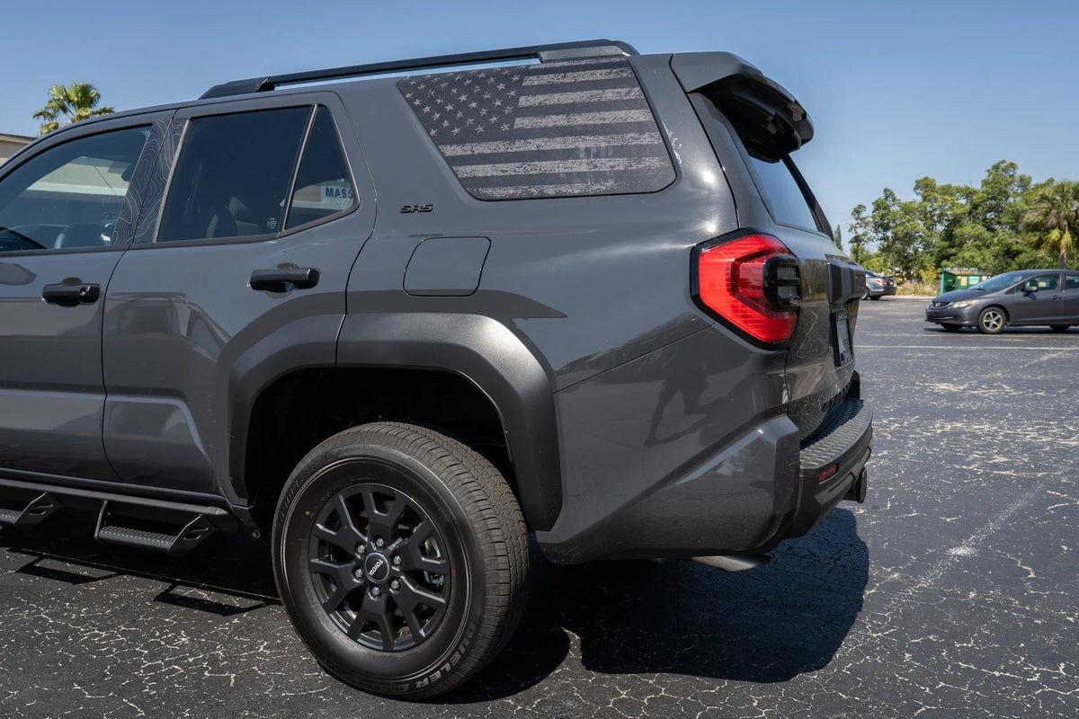 USA American Flag Rear Window Overlays V2 (Perforated) - 2025+ 4Runner