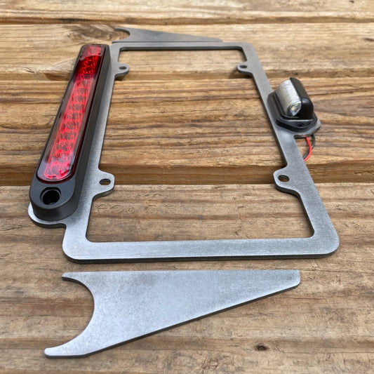 Elevate Metalcraft License Plate Relocation Frame 3rd Brake Light Weld On For Tubing 1.5 & 1.75