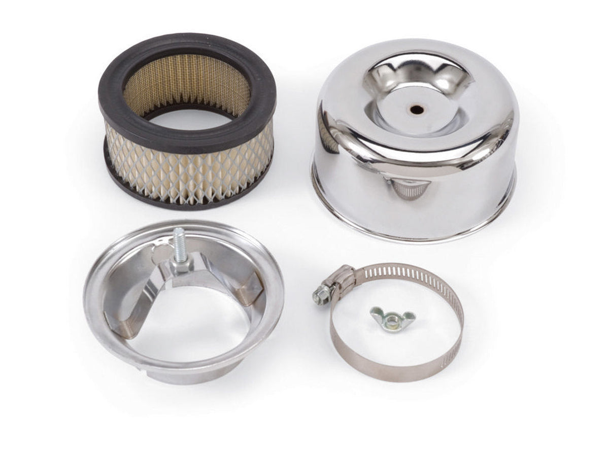 Edelbrock Chrome Round A/C - 94 2bbl. Carb - 1202