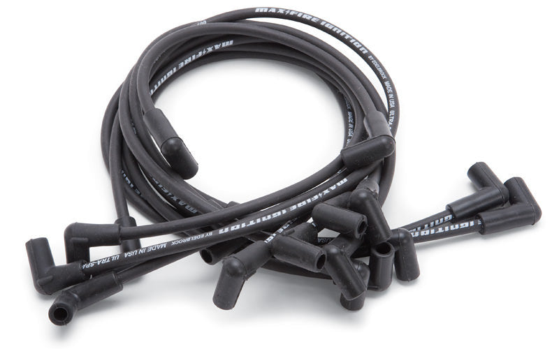 Edelbrock Max Fire Plug Wire Set SBC w/HEI 90 Deg Black - 22702