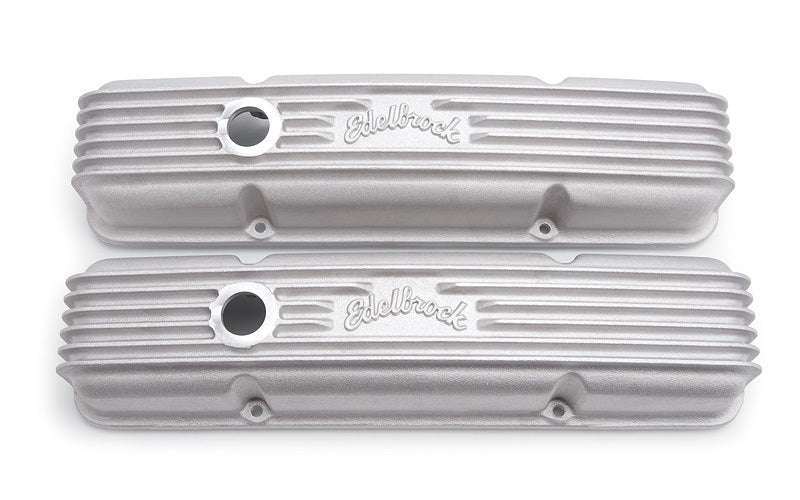Edelbrock Valve Cover Kit Classic Finned SBC 59-86 - 41439