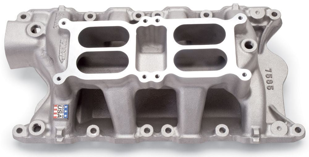 Edelbrock Air Gap Dual Quad SBF Manifold - 7585