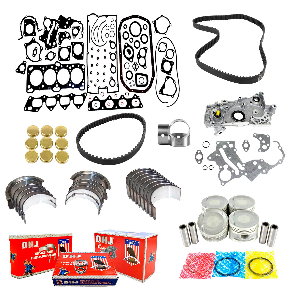 DNJ Master Engine Rebuild Kit 1989-1994 Eagle, Hyundai, Mitsubishi, Plymouth 2.0L