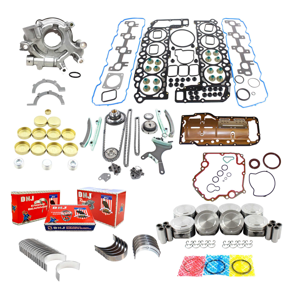 DNJ Master Engine Rebuild Kit 2002-2003 Jeep 4.7L