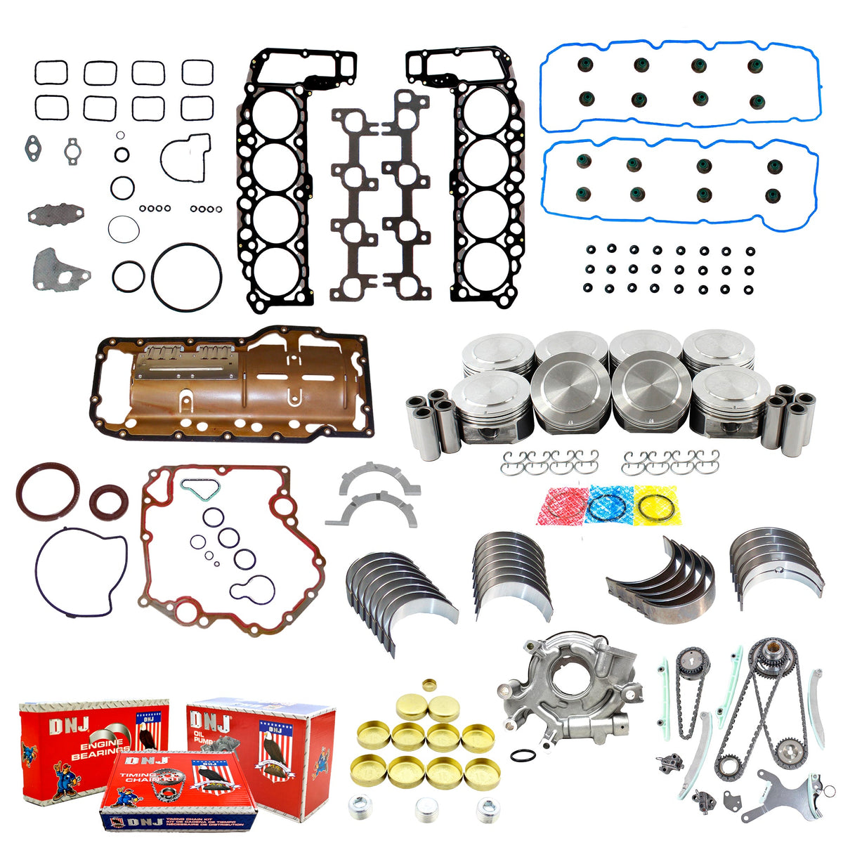DNJ Master Engine Rebuild Kit 2005-2007 Dodge 4.7L