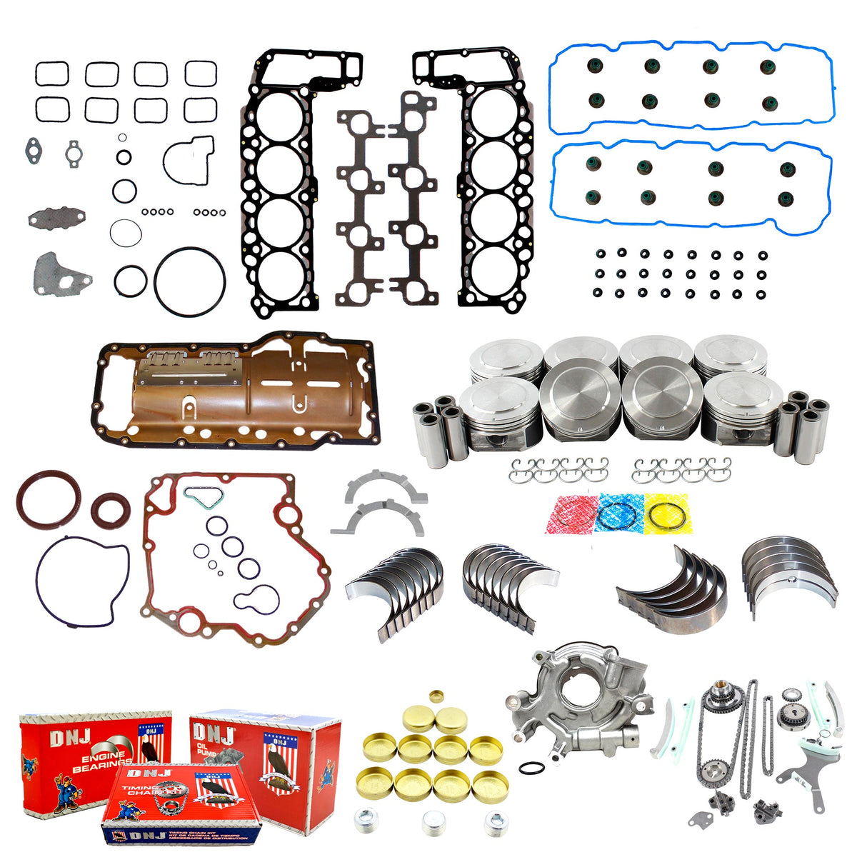 DNJ Master Engine Rebuild Kit 2004 Jeep 4.7L