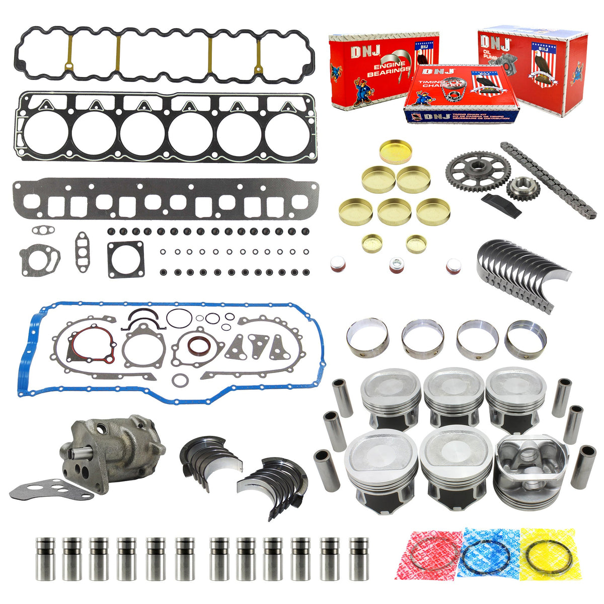 DNJ Master Engine Rebuild Kit 1999-2000 Jeep 4.0L L6