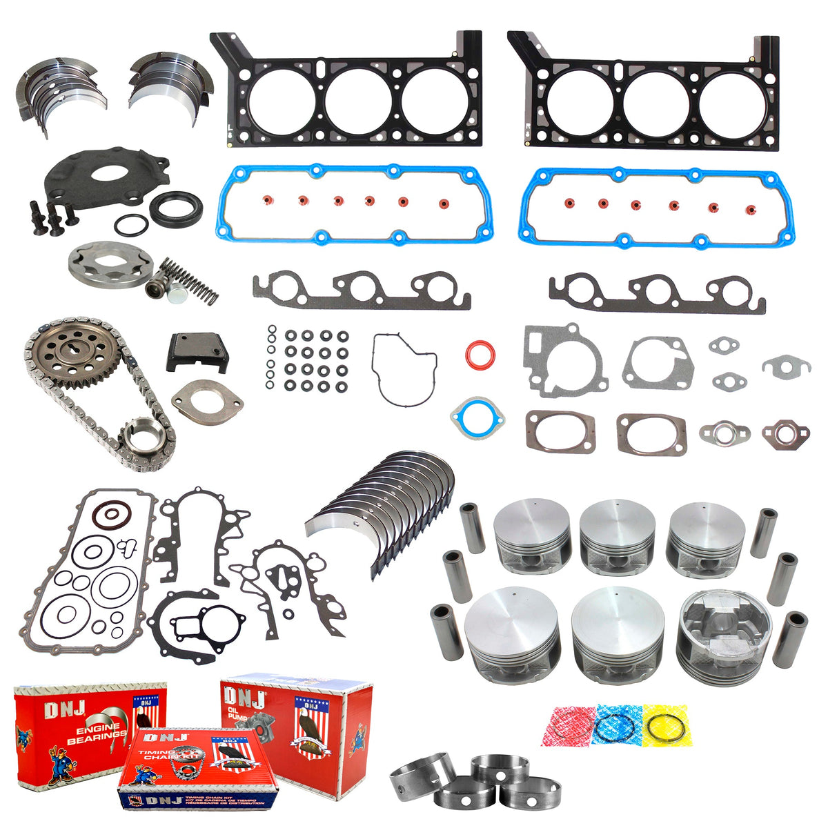 DNJ Master Engine Rebuild Kit 2001-2003 Chrysler, Dodge 3.8L