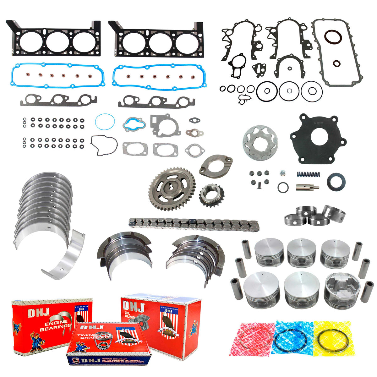 DNJ Master Engine Rebuild Kit 2005-2008 Chrysler, Dodge 3.8L