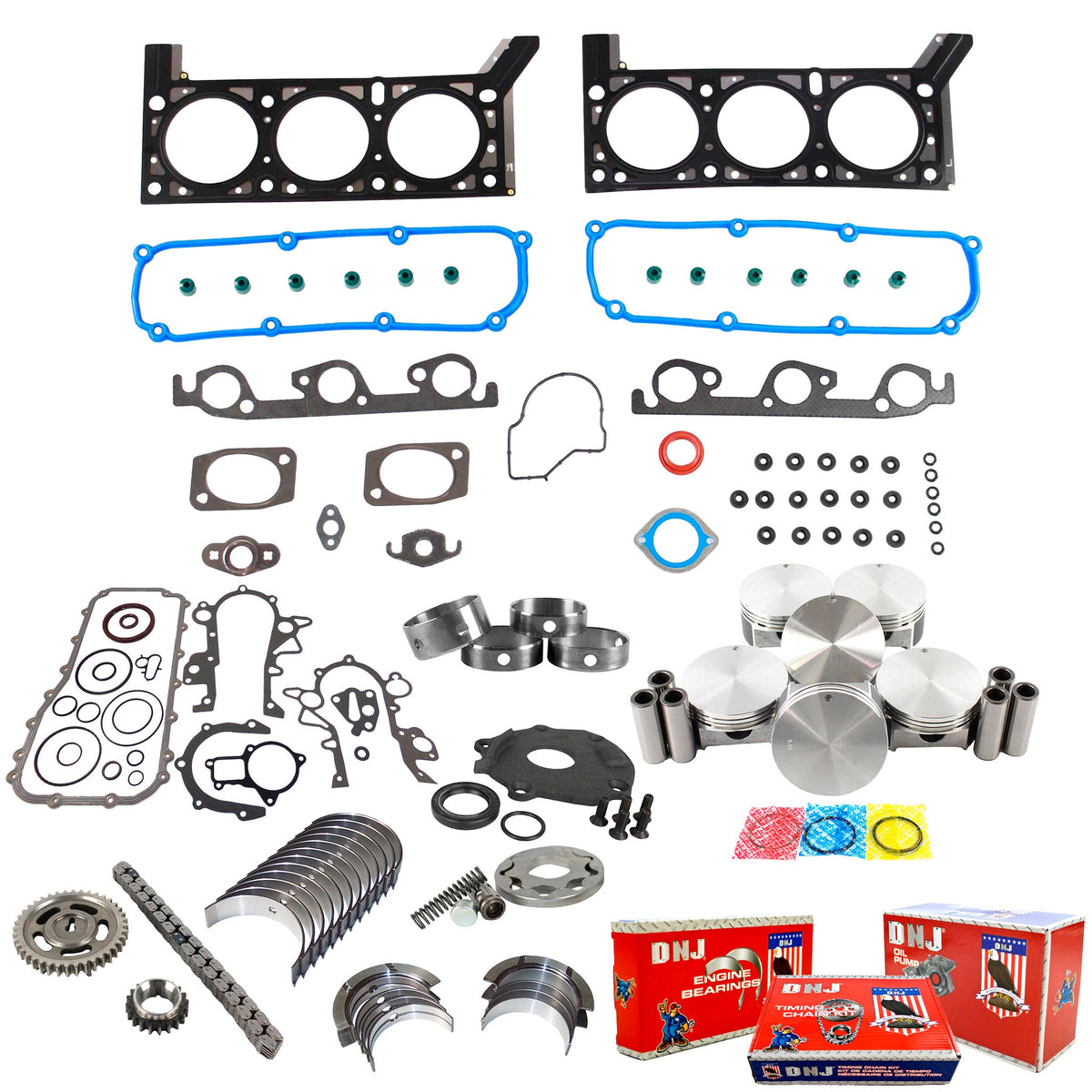 DNJ Master Engine Rebuild Kit 2004-2005 Chrysler, Dodge 3.3L