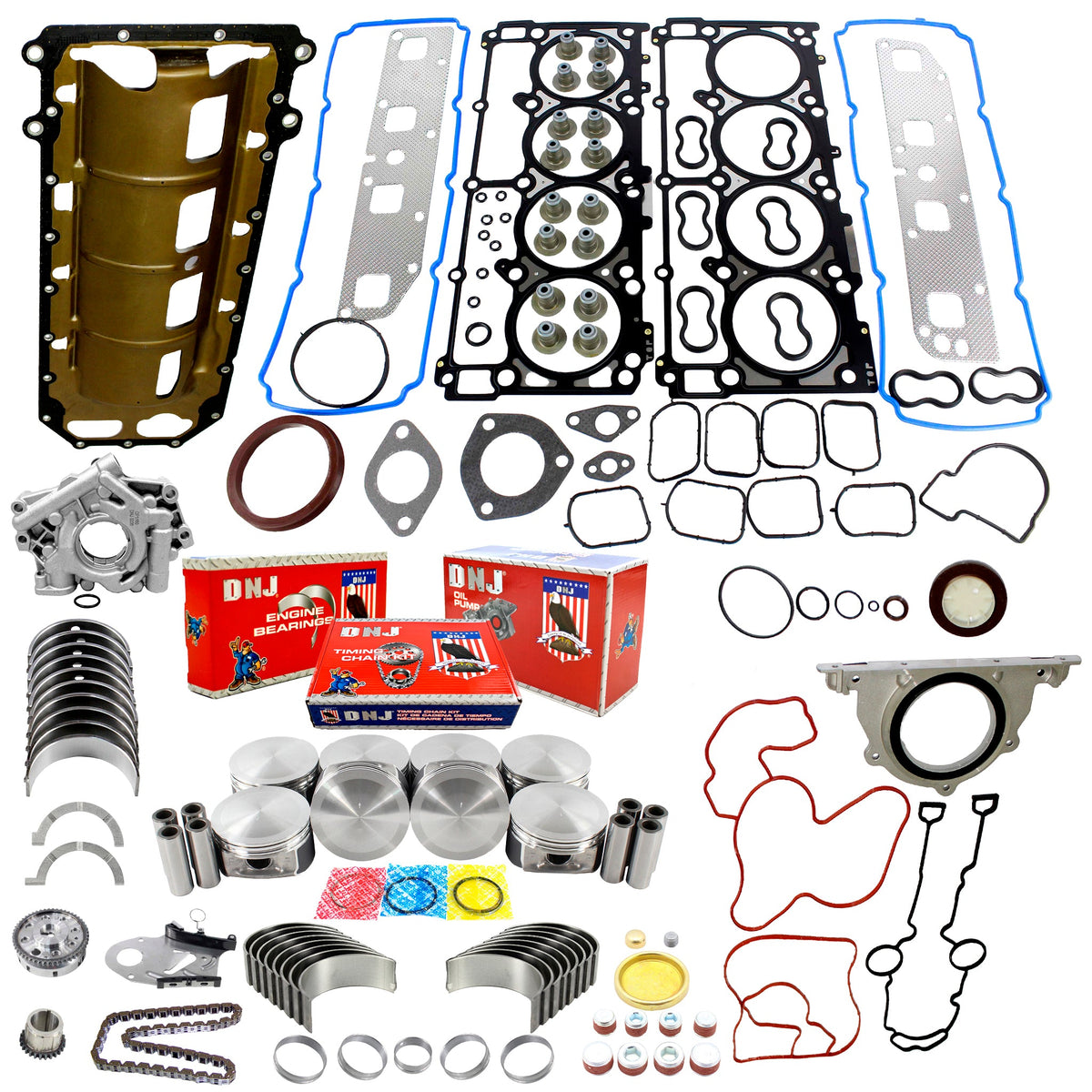 DNJ Master Engine Rebuild Kit 2005-2006 Chrysler, Dodge, Jeep 5.7L V8 HEMI