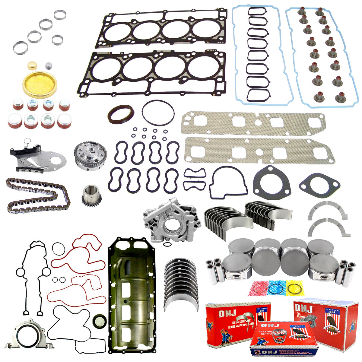 DNJ Master Engine Rebuild Kit 2007-2008 Chrysler, Dodge 5.7L