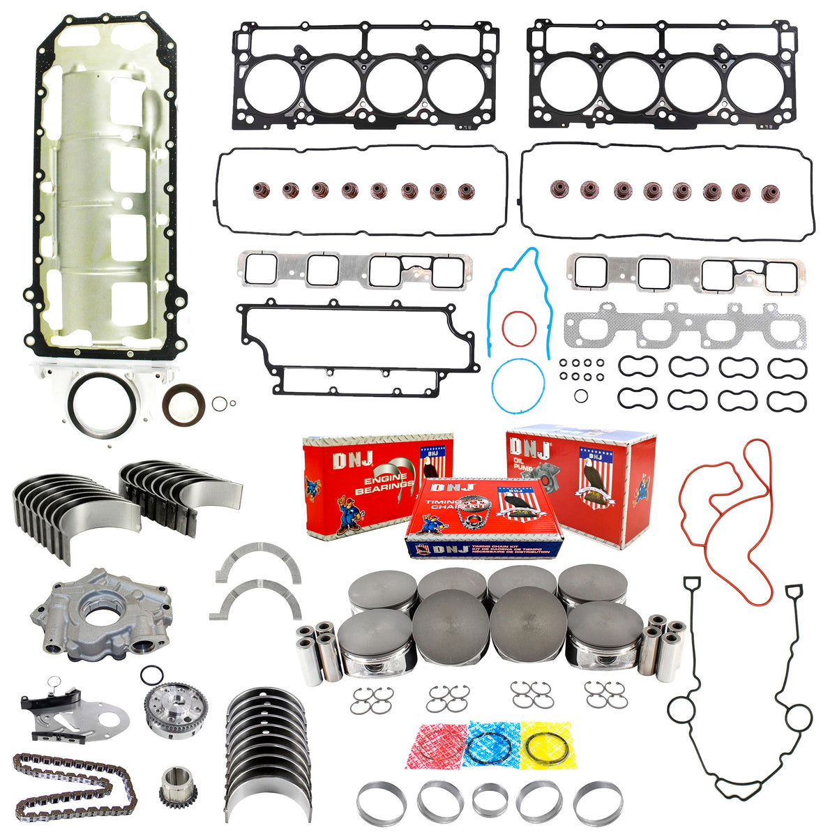 DNJ Master Engine Rebuild Kit 2006-2010 Jeep 6.1L