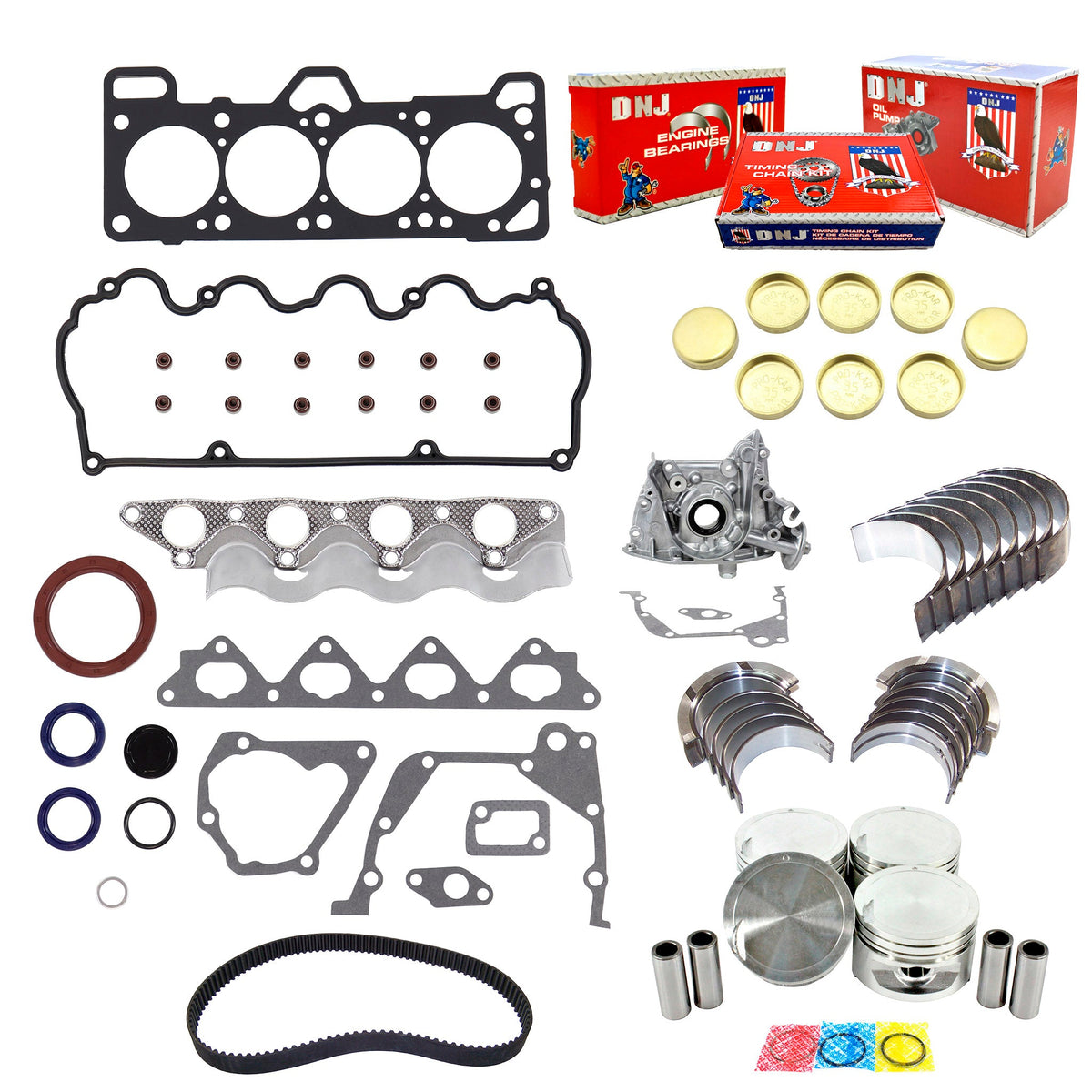 DNJ Master Engine Rebuild Kit 2000-2002 Hyundai 1.5L